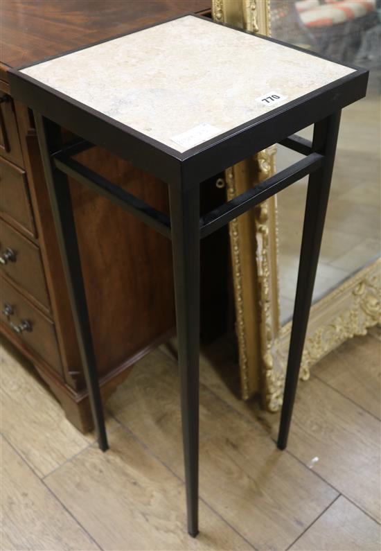 A pair of marble top tables, 77cm high